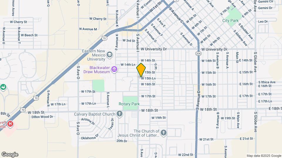 921 W 15th Ln Map and Location Details