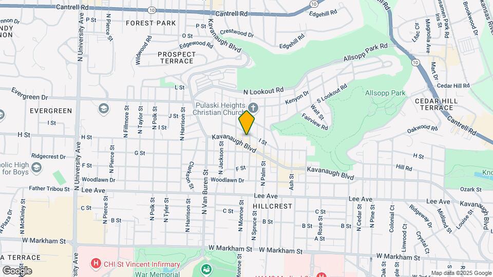 820 N Spruce St Map and Location Details