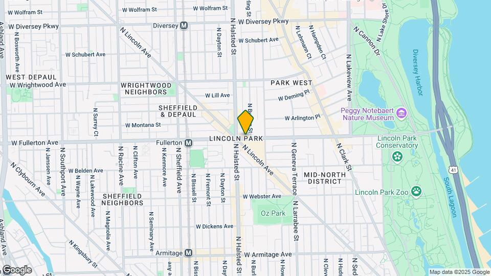 733 W Fullerton Ave Map and Location Details