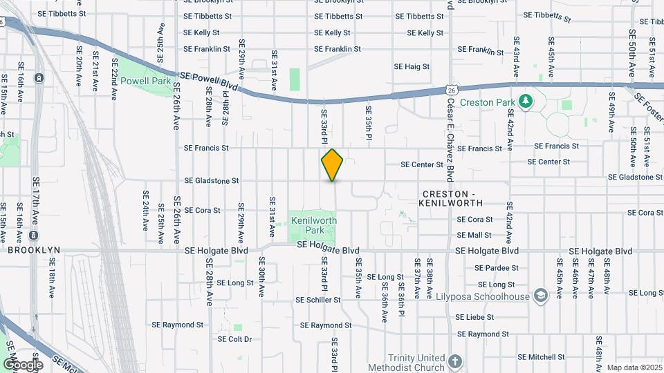 3384 SE Gladstone St, Unit B Map and Location Details