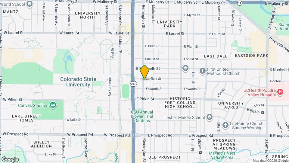 1104 Remington St, Unit 104 Map and Location Details