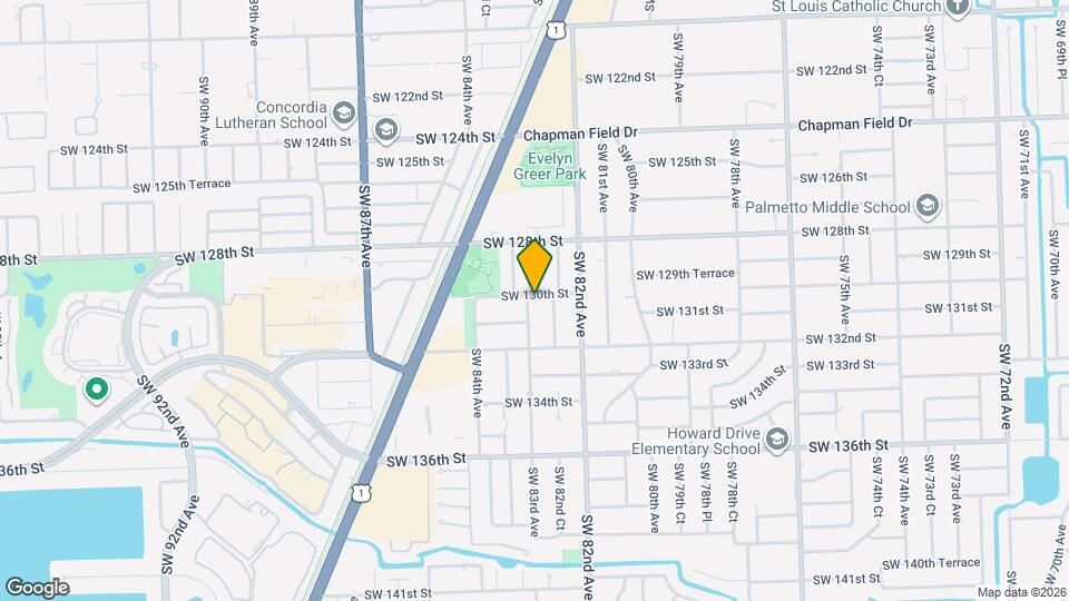 8270 SW 130th St Map and Location Details