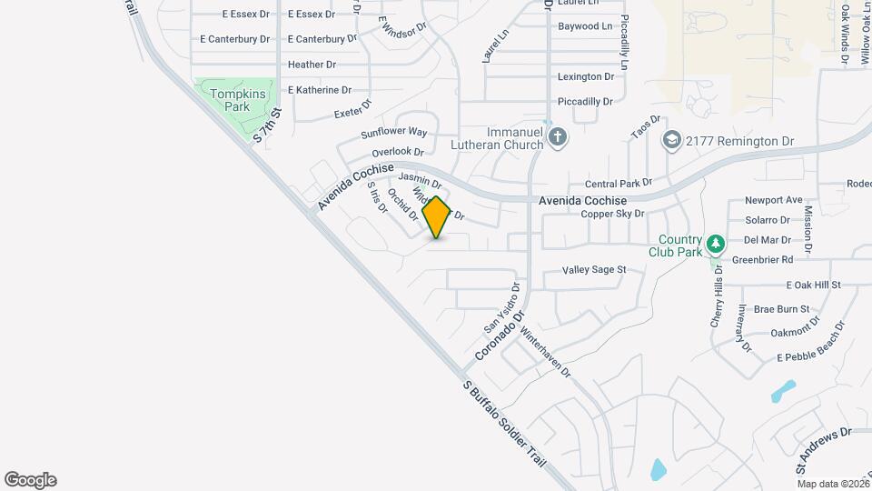 1501 Silverado Dr Map and Location Details