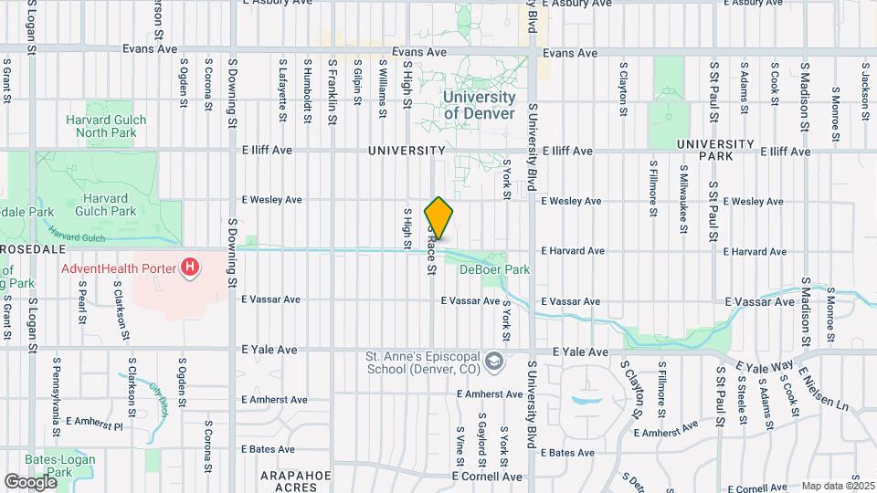 2490 S Race St Map and Location Details