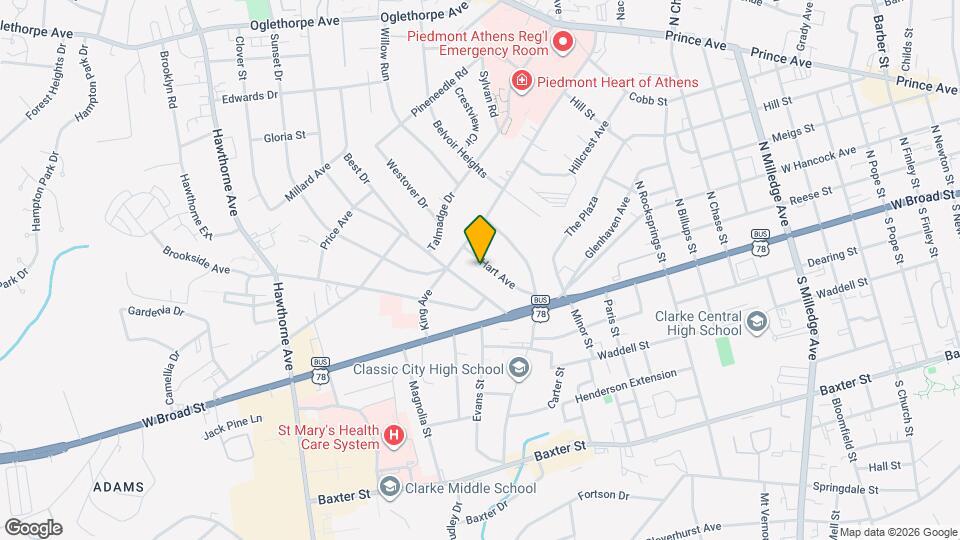 166 Hart Ave Map and Location Details