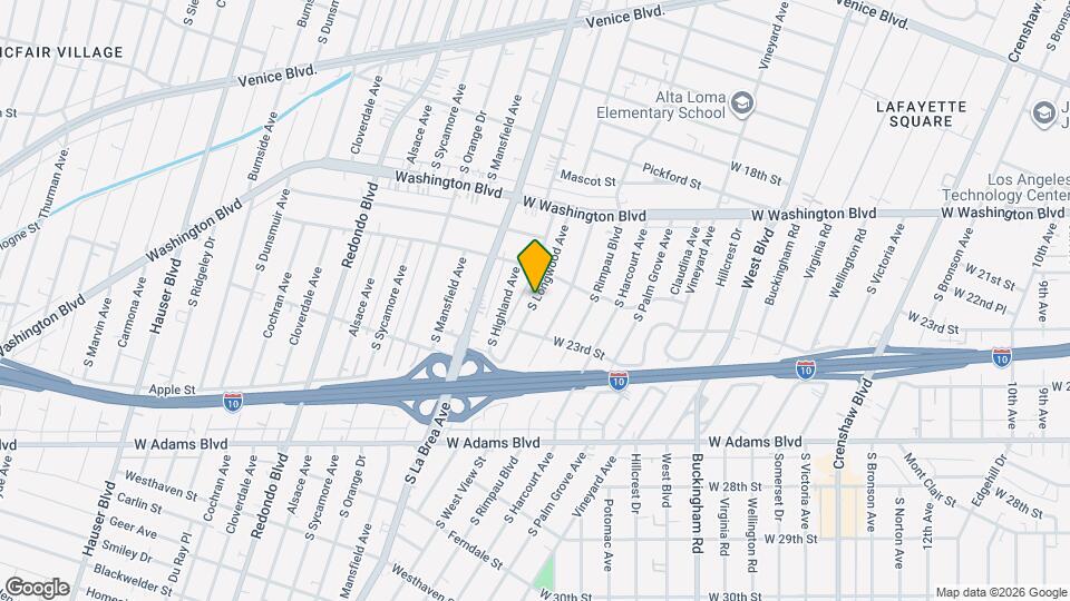 2135 S Longwood Ave Map and Location Details