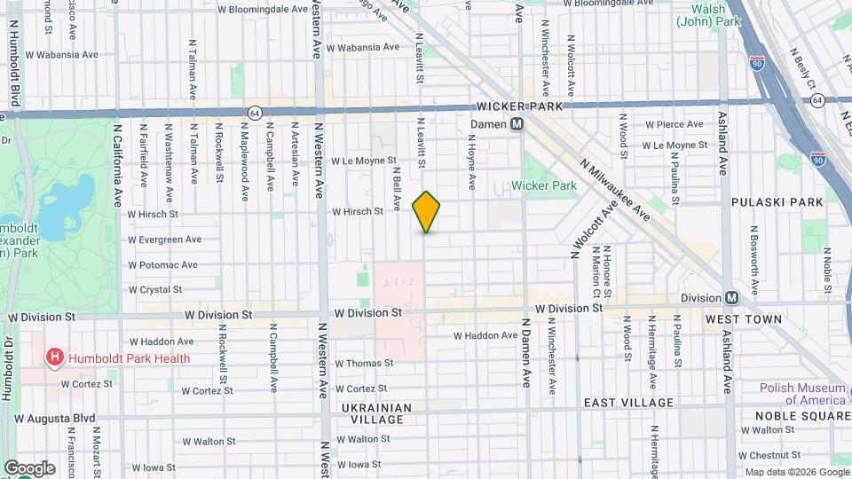 2159 W Evergreen Ave Map and Location Details