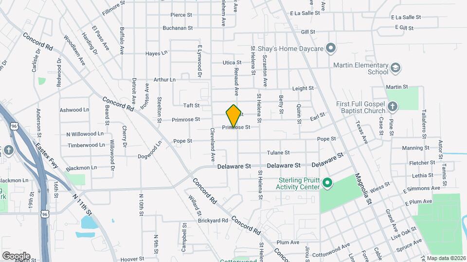 2125 Primrose St Map and Location Details