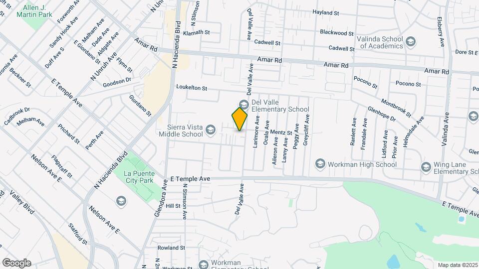 723 Del Valle Ave Map and Location Details