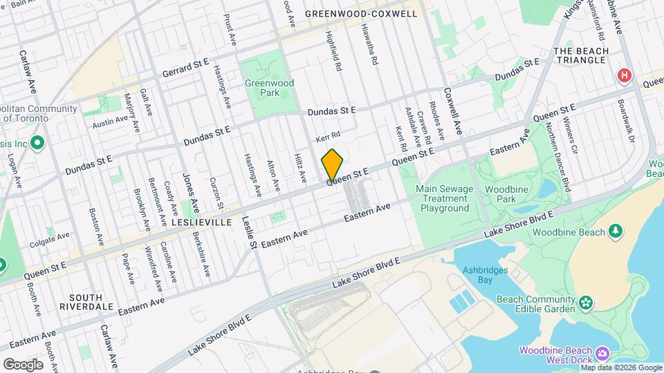 1383 Queen St E Map and Location Details