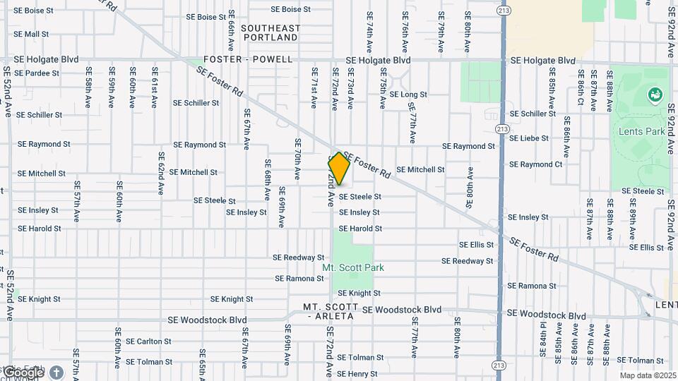 7215 SE Steele St Map and Location Details