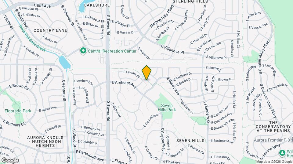 18897 E Linvale Pl Map and Location Details