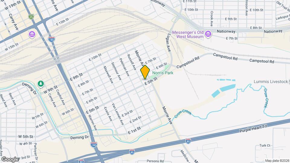 906 E 5th St Map and Location Details