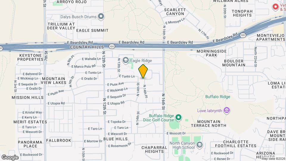 19626 N 14th Pl Map and Location Details