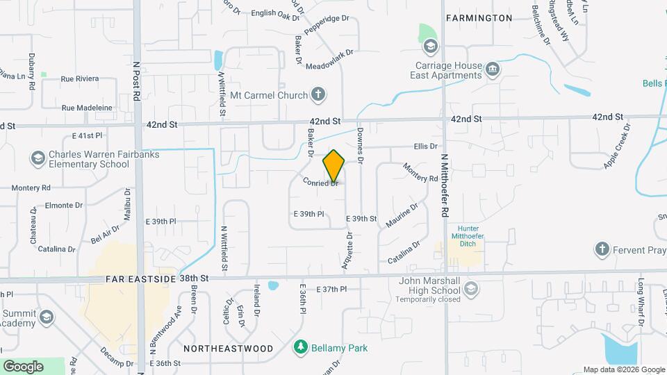 9707 Conried Dr Map and Location Details