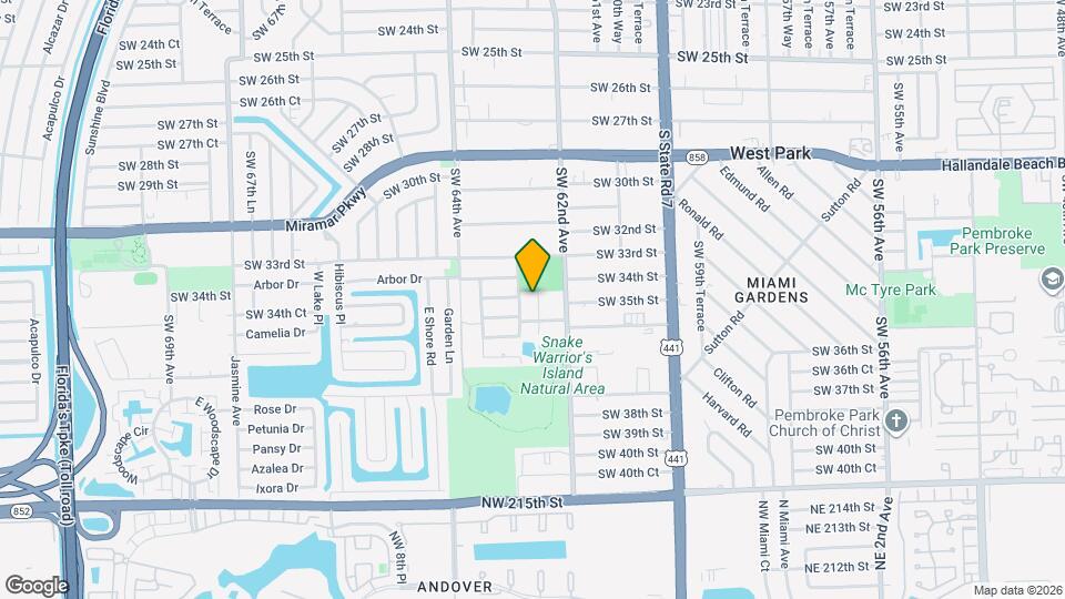 3445 SW 62nd Way Map and Location Details
