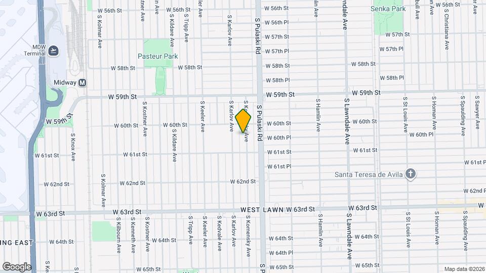 6022 S Komensky Ave, Unit Garden Map and Location Details