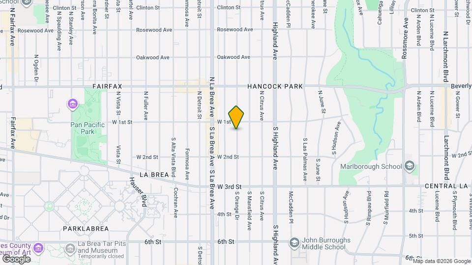 125 S Orange Dr Mapa y Detalles de la Ubicación