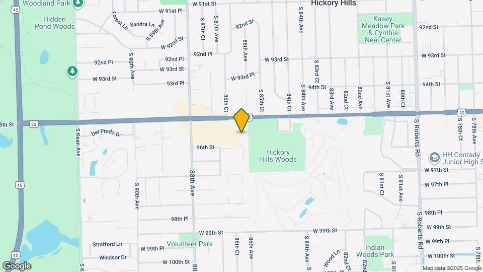 8616 W 95th St Map and Location Details