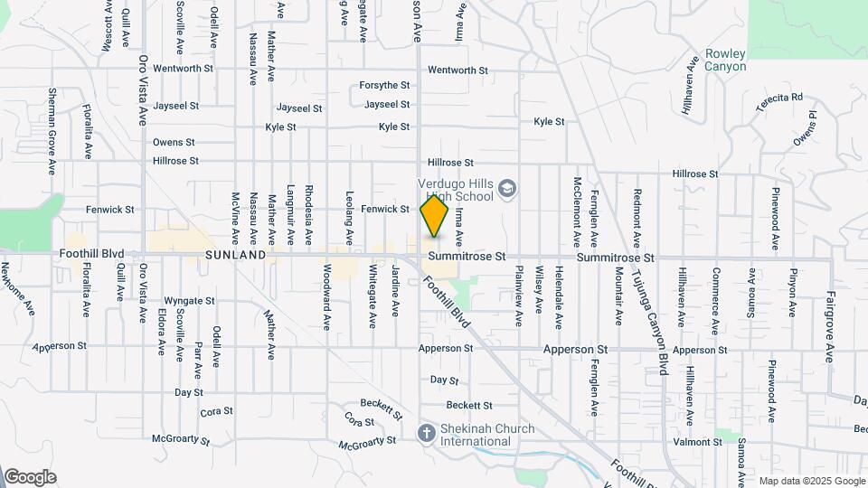 10507 Tinker Ave Mapa y Detalles de la Ubicación