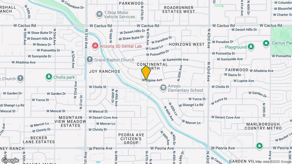 4701 W Lupine Ave Map and Location Details