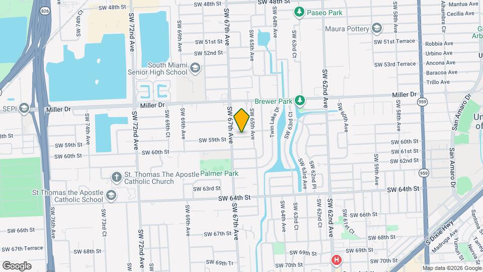 6647 SW 59th St Mapa y Detalles de la Ubicación