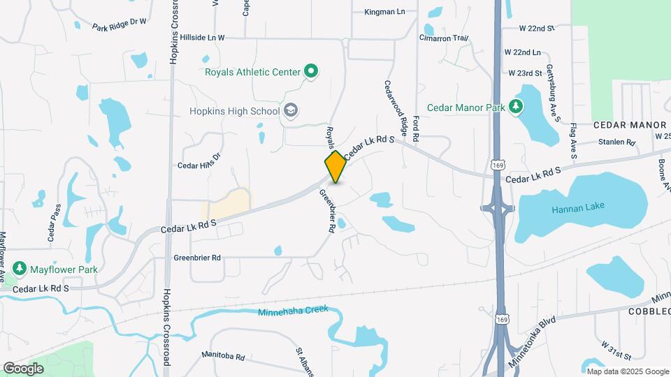 10301 Cedar Lake Rd Map and Location Details