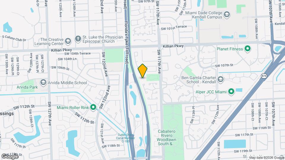 11822 SW 108th Terrace Map and Location Details