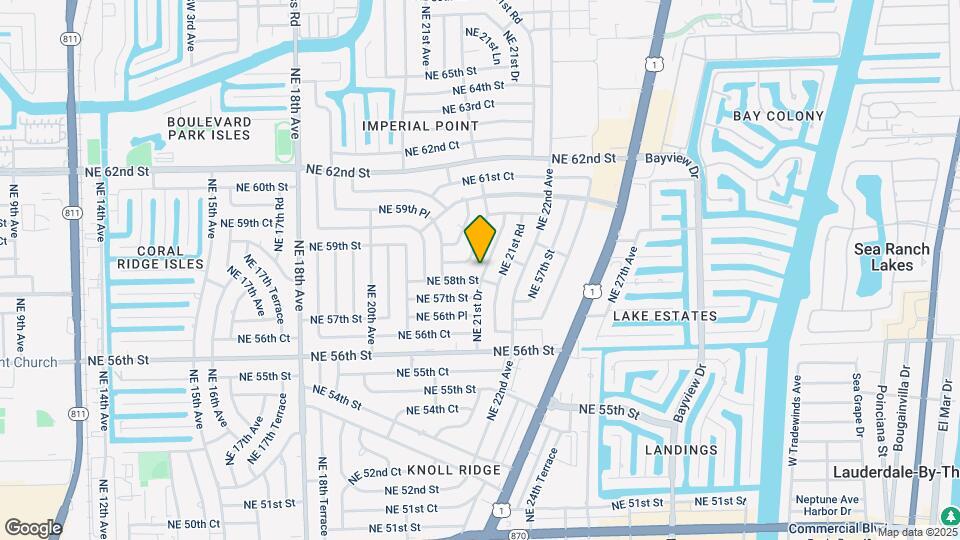 5801 NE 21st Dr Map and Location Details