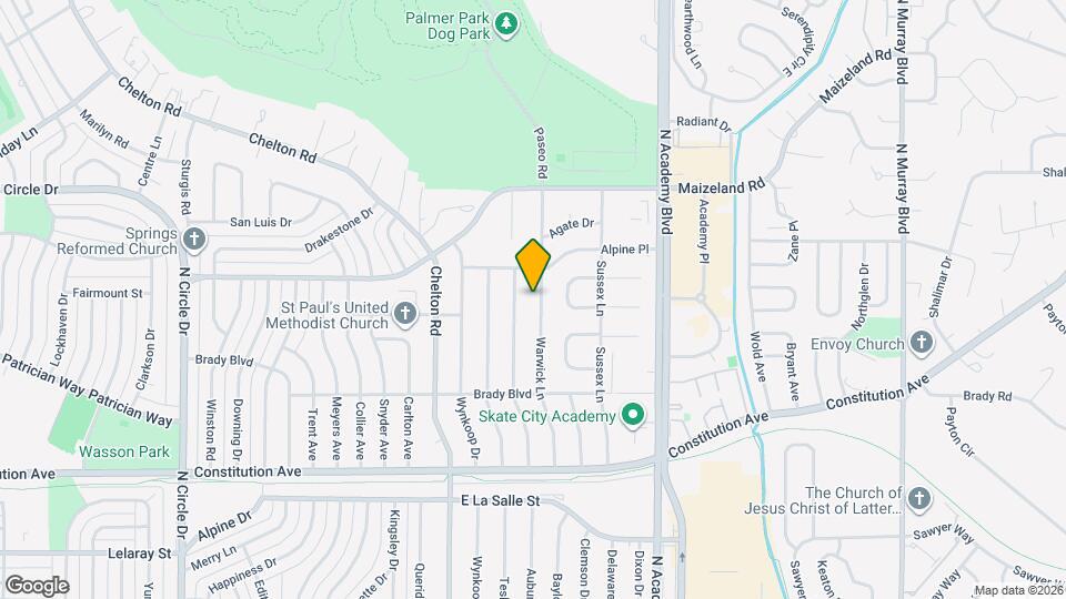 2208 Warwick Ln Map and Location Details