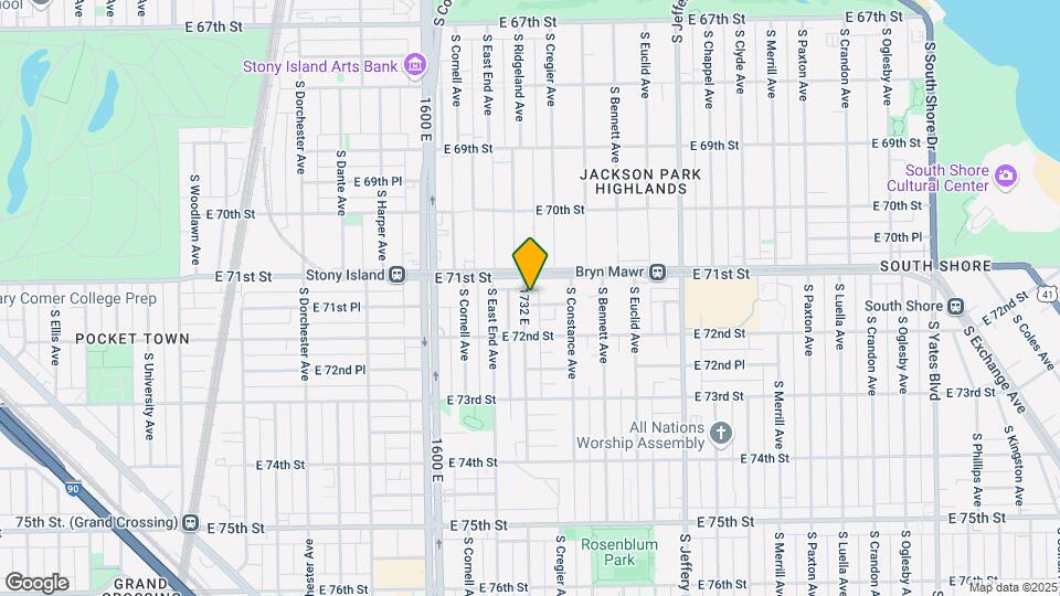 7109-15 S Ridgeland Ave Mapa y Detalles de la Ubicación