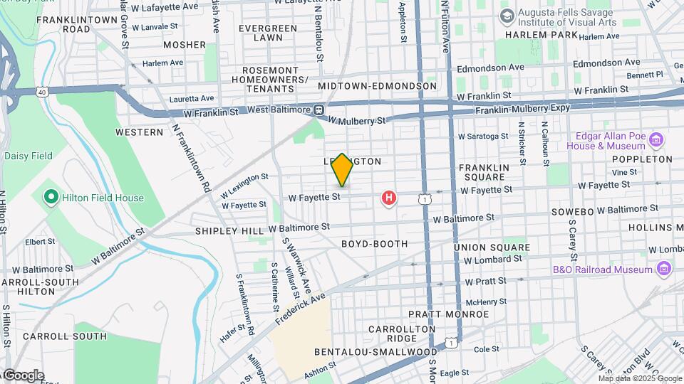 2212 W Fayette St Map and Location Details
