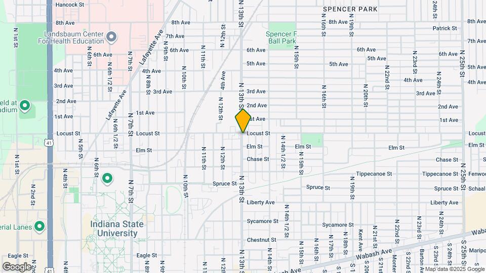 821 N 13th St Map and Location Details