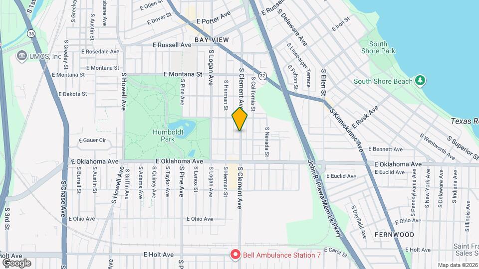 2987 S Clement Ave Mapa y Detalles de la Ubicación