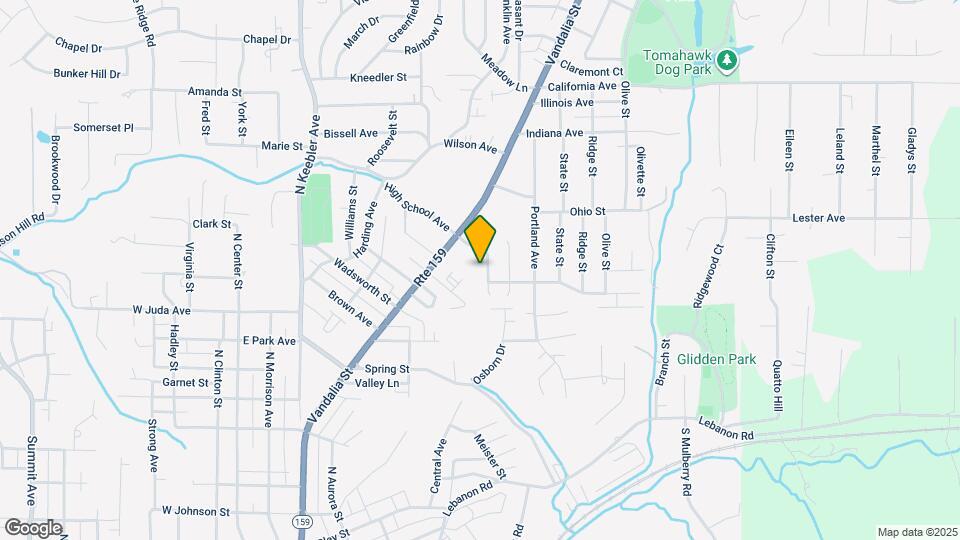 632 High School St Map and Location Details