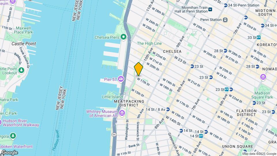 457 W 17th St Map and Location Details