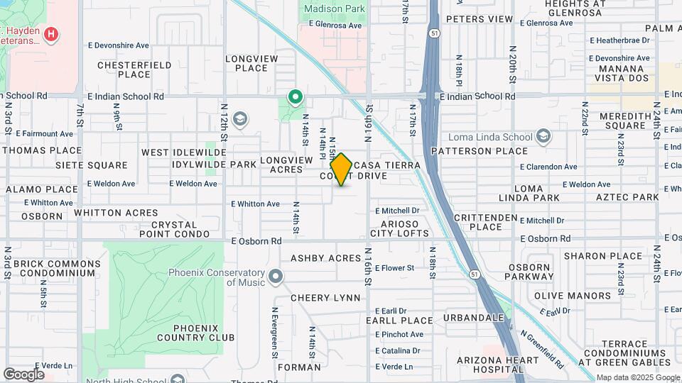 1510 E Whitton Ave Map and Location Details