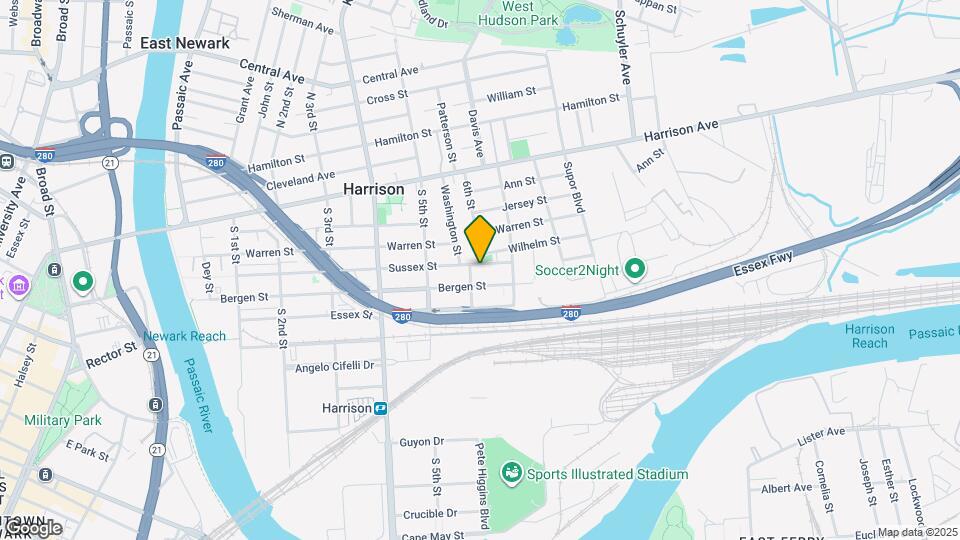 607 Sussex St Map and Location Details