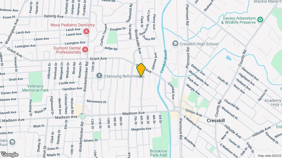 123 Brookside Ave Map and Location Details