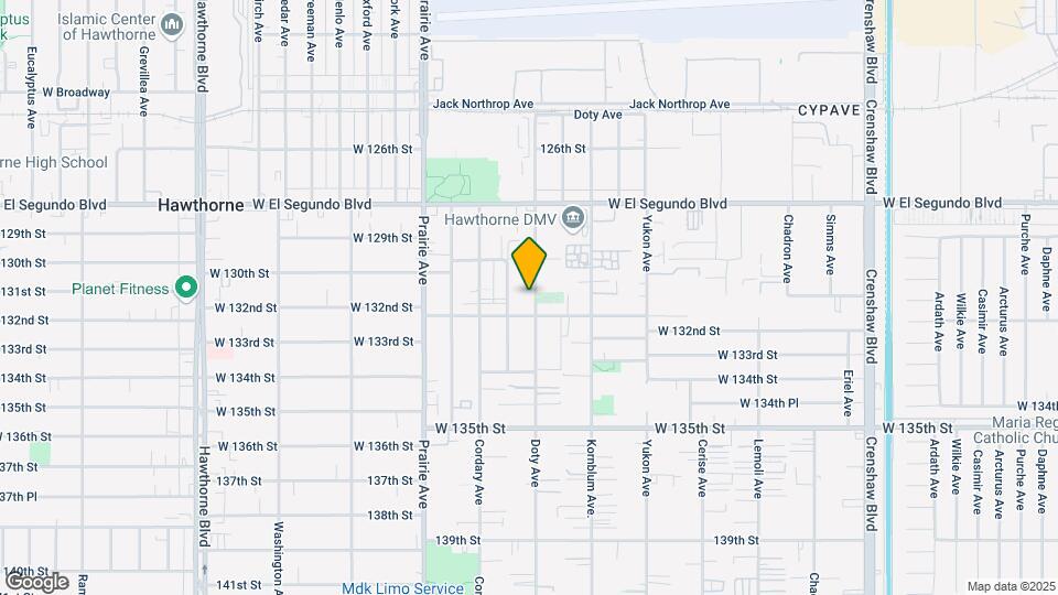 13111 Doty Ave Map and Location Details