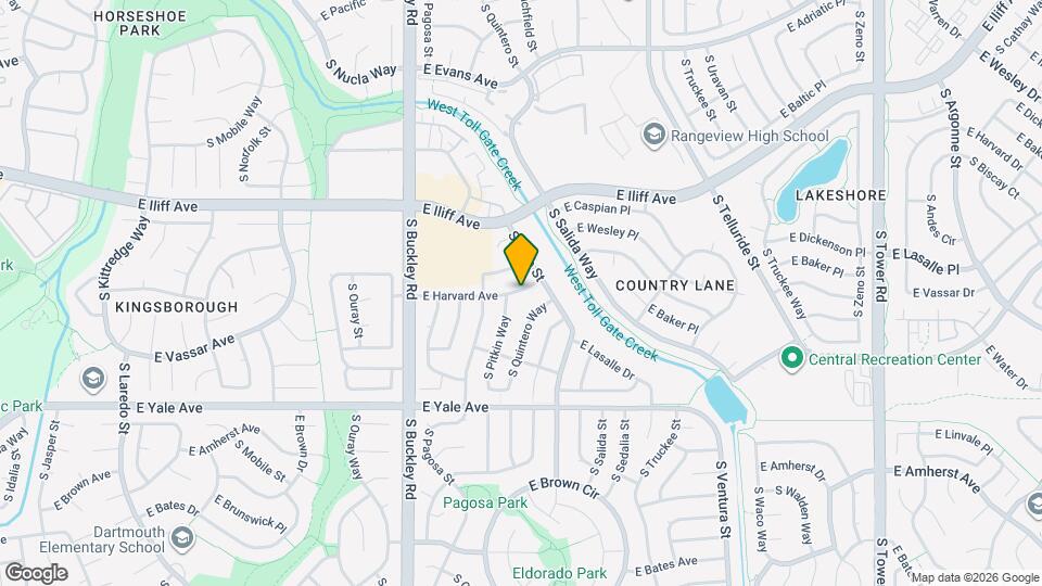 17206 E Harvard Ave Map and Location Details