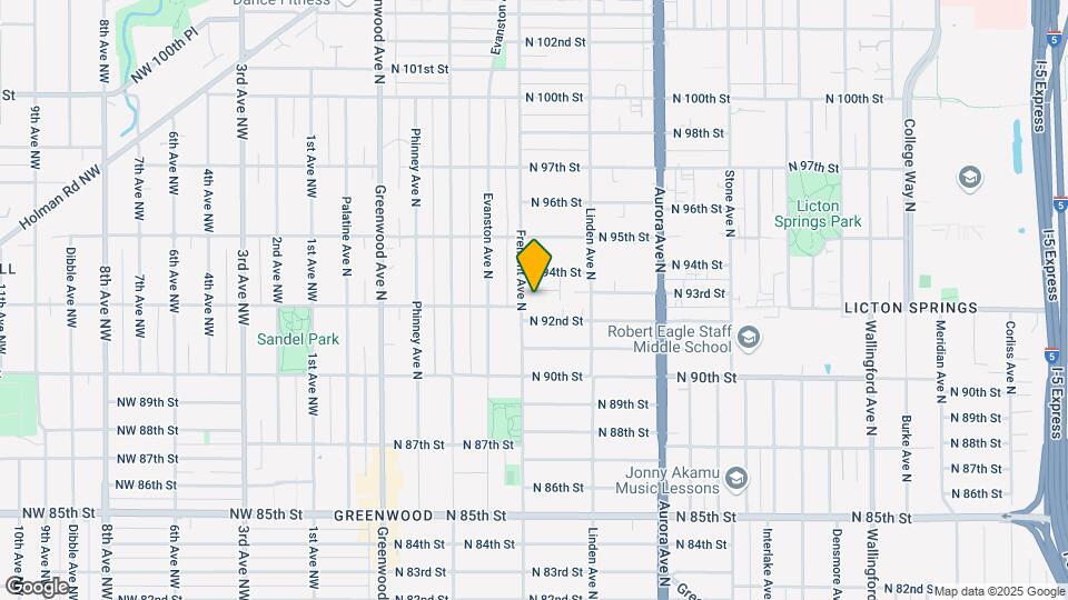 9216A Fremont Ave N Map and Location Details