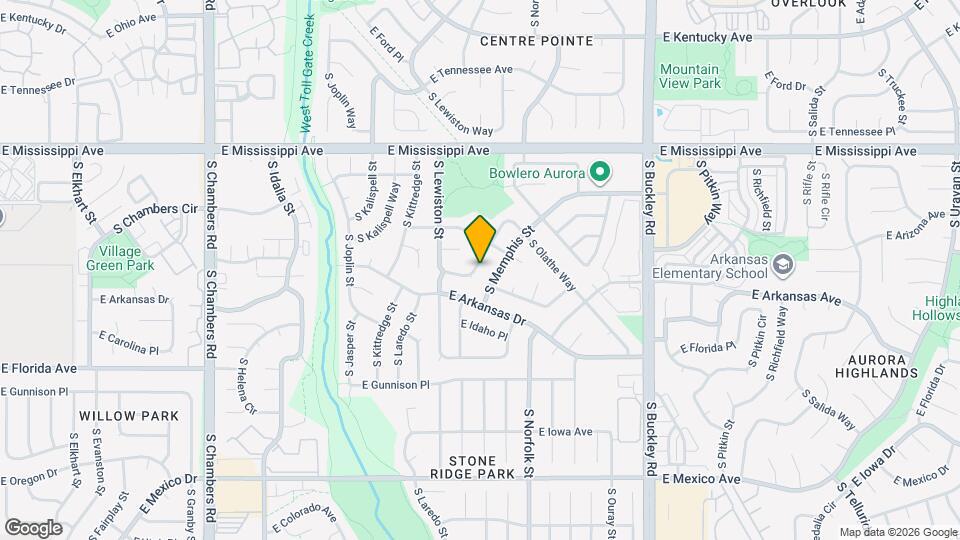 1296 S Lewiston Way Map and Location Details