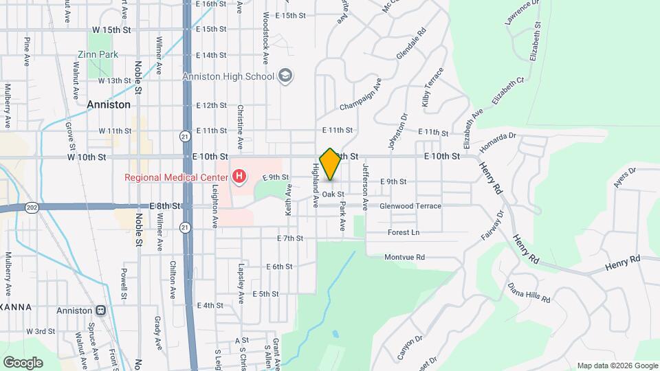 818 E 9th St Map and Location Details