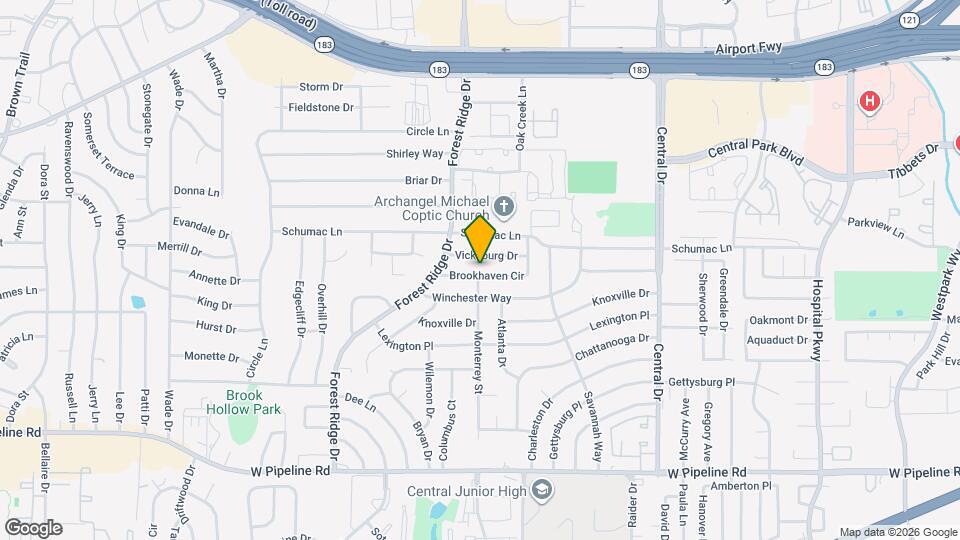 1701 Brookhaven Cir Map and Location Details