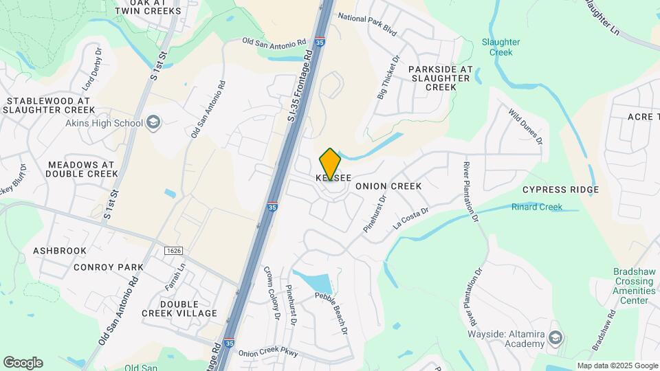 10505 S I-35 Frontage Rd Map and Location Details