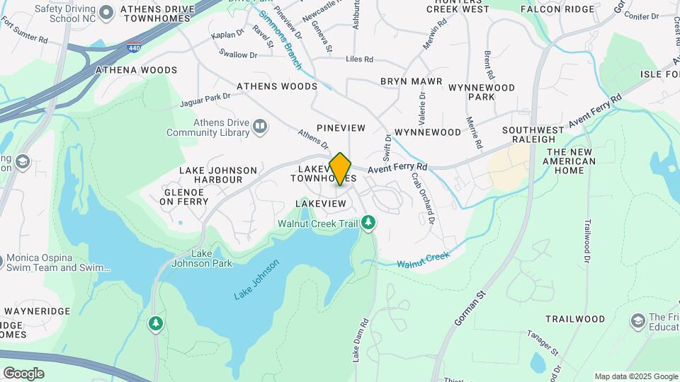 1033 Oak Lake Ct, Unit Downstairs Bedroom Map and Location Details