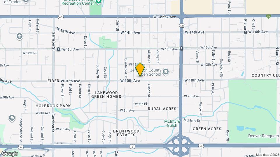 8111 W 10th Ave Map and Location Details