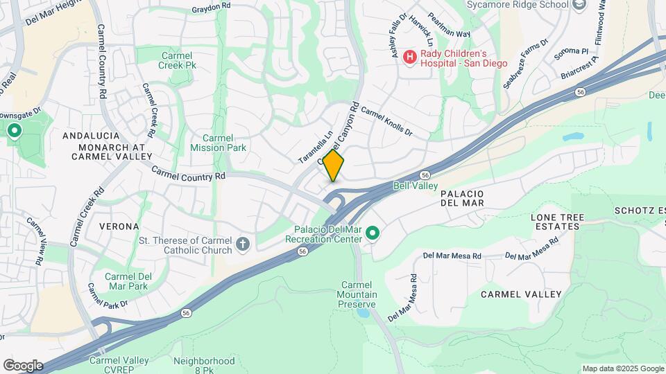 12565 Carmel Canyon Rd Map and Location Details