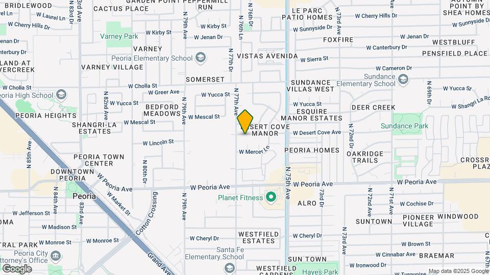 7635 W Desert Cove Ave Mapa y Detalles de la Ubicación